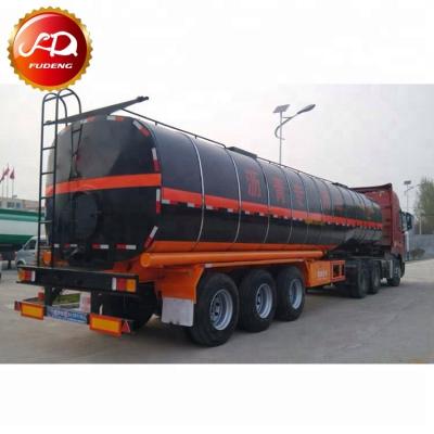 China Truck Trailer Liquid Asphalt Bitumen Tank Trailer With Heating System for sale