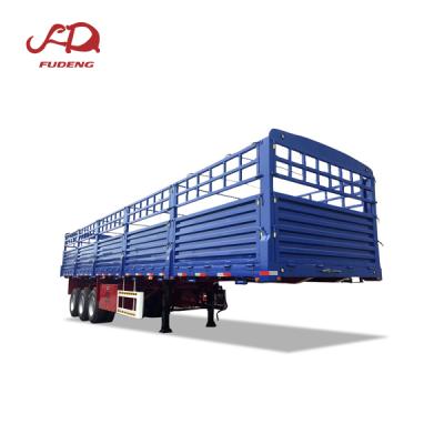 China Factory price 3 cargo trailer truck 4axles 40 50t transport heavy duty cargo barrier semi trailer for sale