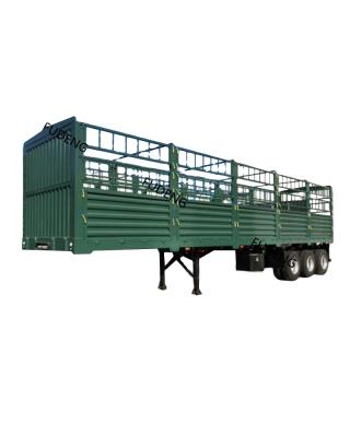 China 3 4 Axle Heavy Duty Barrier Truck Semi Trailer Cattle Trailer Cattle Trailer 2 4 Axle Stake Trailer for sale