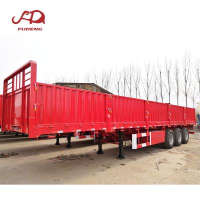 China High quality heavy duty side wall cargo transport 4axles 60 80tons semi truck trailer hot sale trailer for sale