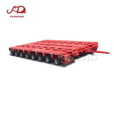 China Heavy duty truck trailer convenient or semi hydraulic modular low bed trailer heavy transport trailer for sale for sale