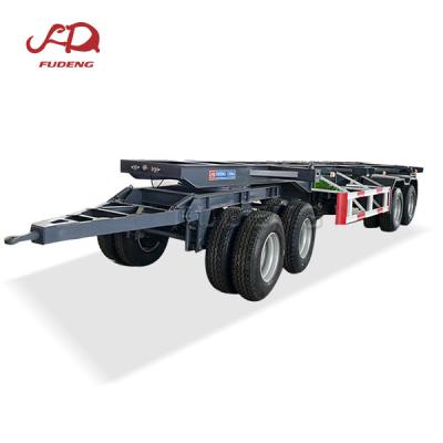 China Low Price Truck Trailer Drawbar Towing Skeleton Dolly Container Full Trailer for sale