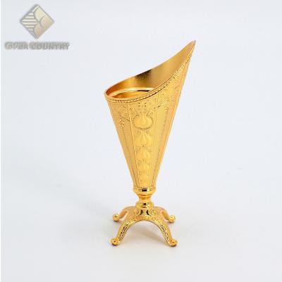 China Middle East Sustainable Popular Arabic Torch Gold Plated Small Size Censer For Home Party Hotel for sale