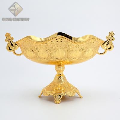 China Sustainable Luxury Food Storage Golden Fruit Plated 10