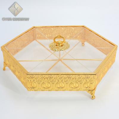 China Hexagon Tulip Rcrylic Box New Design Viable Clear Acrylic Chocolate Candy Box 13.5