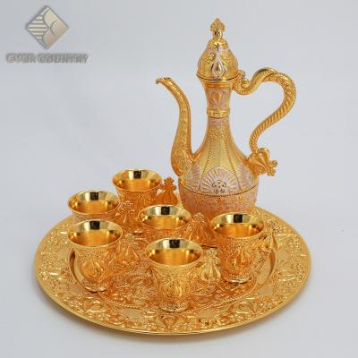 China New Europe Style 8pcs Viable Style Arabic Wedding Decoration Home Party Wine Set for sale