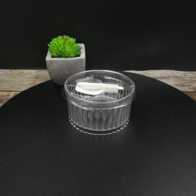 China Mini Single Wall Disposable Plastic Cup With Lid Yogurt Pudding for sale