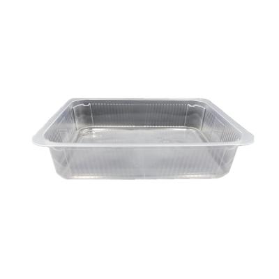 China Disposable Eco-friendly Hot Sealing Customize Plastic Food Fruit Frozen Tofu Tray for sale