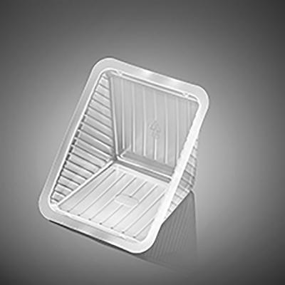 China Food Market Disposable Transparent Plastic Whole Tuna Salad Deel Fill Hinged Wedge Sandwich Box for sale