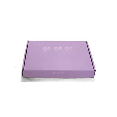 China High Quality Recyclable Custom Logo Print Purple Corrugated Box Custom Size for sale