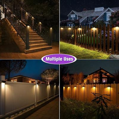 China New Upgraded Garden Waterproof Garden Solar Powered Fence Lights Outdoor Deck Light Led Steps Lights Solar Stair Lamp for sale