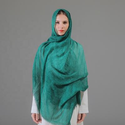 China Dirty Dyed Arabic 100% Polyester Plain Turkish Hijab Scarves For Women for sale