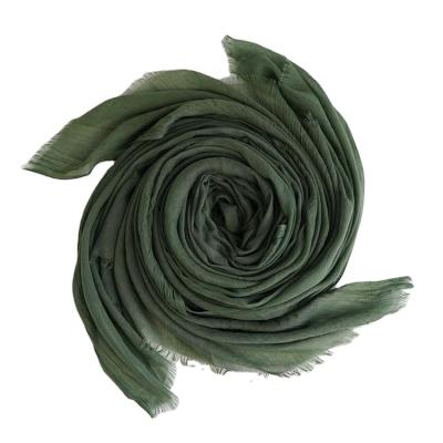 China Eco Friendly Polyester Scarf Long Dyed Muslim Hijab Scarf Shawl With High Quality for sale