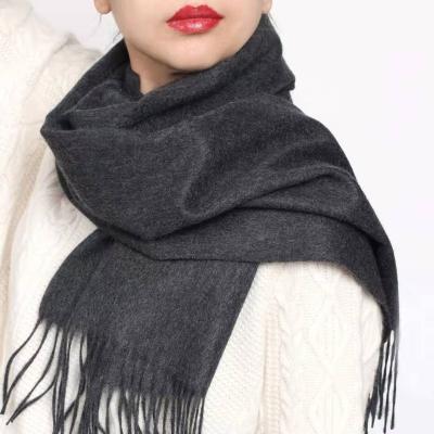 China Warm Soft Feel Cosum Women's Pashmina Scarf Plain Soild Winter Color Cashmere Scarf for sale