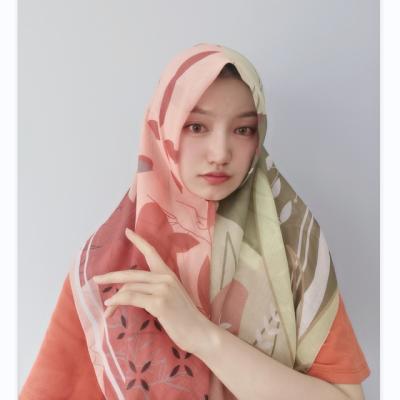 China Best Cotton Quality With Cheap Price Of Digital Printing Hijab For Muslim Lady Autumn Wear for sale