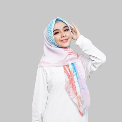 China New design high quality malaysia breathable custom voile cotton bawal digital printing fabric hijab for sale