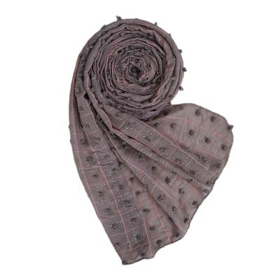 China 2021 New Arrival Fashion Bubble Women's Daily Customizable Scarf Supplier Tudung for sale