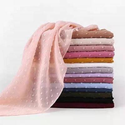 China Wholesale Simple Thick Bubble Chiffon Chiffon Polyester Georgette Chiffon Muslim Hijab Scarf 100% Heavy Borong Tudung Woman Shawl for sale