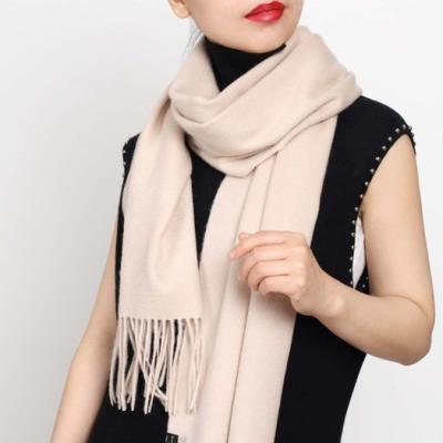 China Fashion Lady Arab Warm Long Color Shawl Cashmere Winter Scarf 100% Pure Daily Women for sale