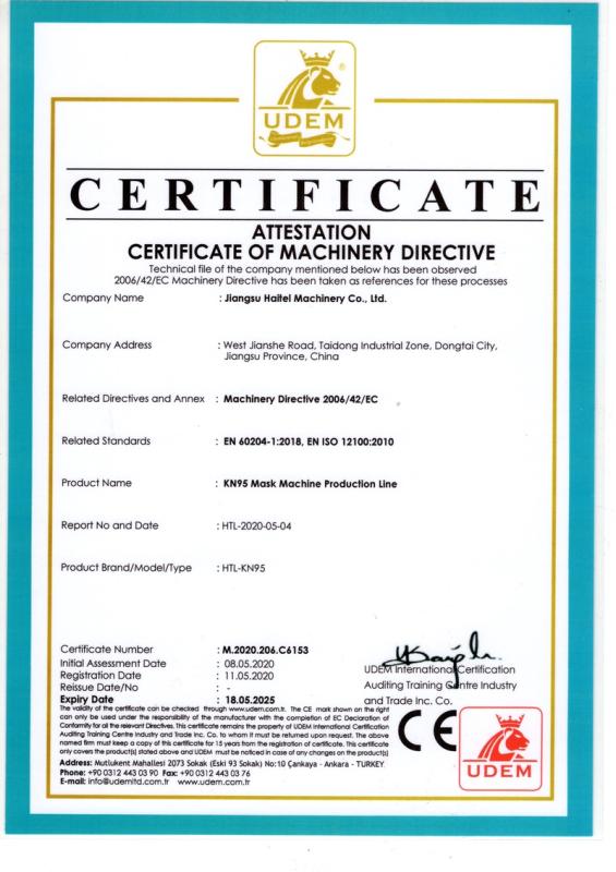 CE - Jiangsu Haitel Machinery Co., Ltd.