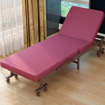 China Folding Folding Bed With Luxurious Memory Foam Folding Sofa Bed With Wheels Metal Folding Modern Lazy Bed for sale