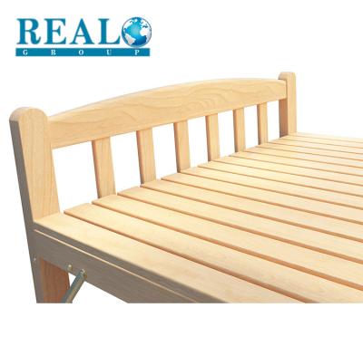 China Portable High Quality Comfortable Folding Single Bed Metal Frame Cheap Bed Wooden Bed Te koop