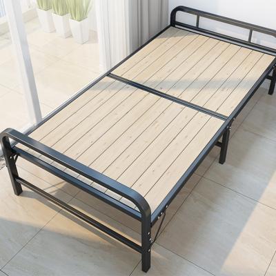 China Best Price Guest Foldable Simple Portable Bed Living Room Extra Wooden Folding Bed for sale