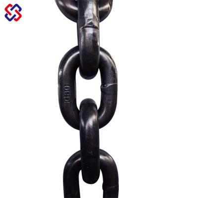 China G80 Alloy Steel Connecting Black Painted Lifting Chain for sale