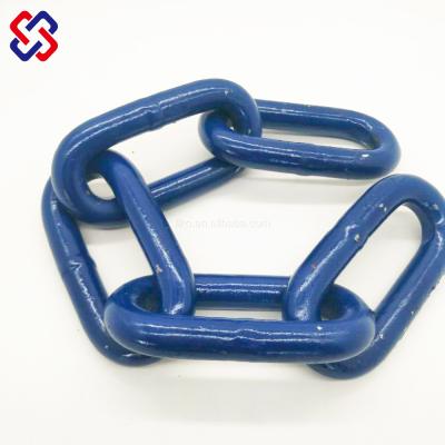 China Whipping Chain11*63mm Colored Alloy Alloy Steel Link Manufacturing High Tensile Painted Round Chains for sale