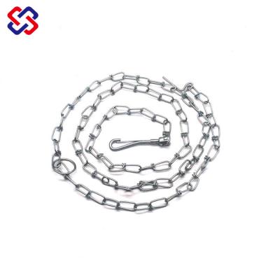 China Q195 1.6mm-4.9mm USA Standard Electric Galvanized One Piece Double Travel Buckle Knotted Chains for sale