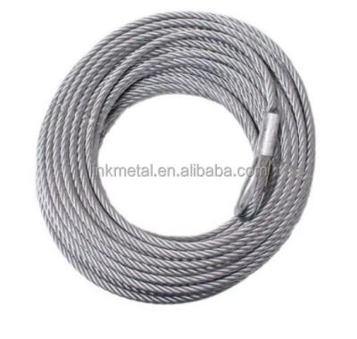 China Rope Q195 / Q235 Nantong Tie Metal Electro Galvanized High Tensile Wire Rope 1.8mm for sale