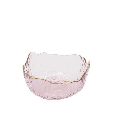 China Japanese creative home nordic clear bowl of Phnom Penh glass salad bowl fruit dish dessert bowl viable medium rose for sale