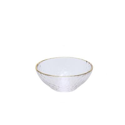 China Viable Phnom Penh Salad Bowl Fruit Bowl Dessert Oatmeal Breakfast Glass Home Transparent Small Bubble Noodles Roll for sale