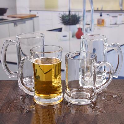 China Stock Glassware Drinking Bolicicate High Heat Resistance Handmade Craft Beer Can Blowing Glass Mug for sale