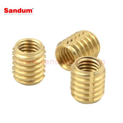 China Brass self-tapping threaded insert for plastic for sale