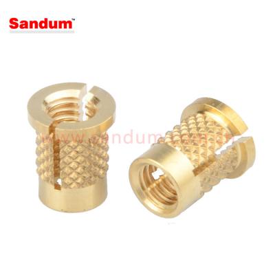 China Brass Metric M5 Brass Nuts Screw Inserts For Plastic for sale