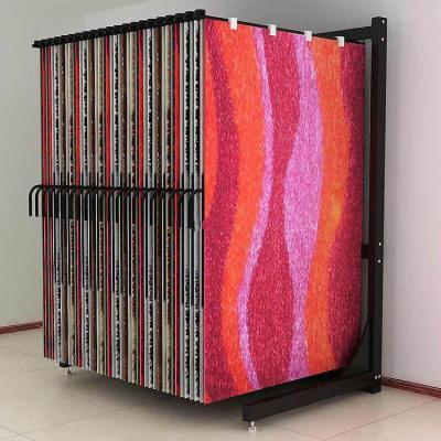 China Durable Custom Metal Cover Mat Material Sample Display Stand Rack For Store for sale