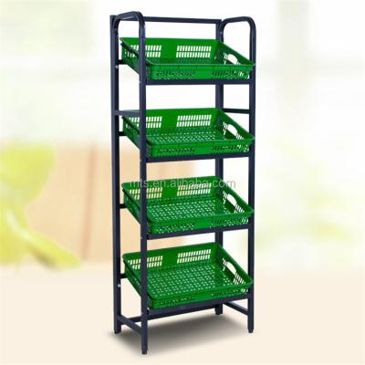 China Single Sided Fruit Vegetable Display Rack for sale