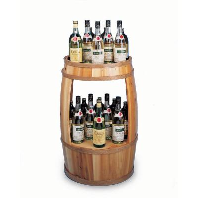 China Wooden Shelf Display Wooden Barrel Display for sale