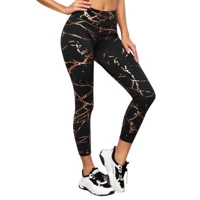 China Breathable Custom Multicolor Marble Drive Sports Fitness Yoga Pants Sexy Waist Leggings for sale