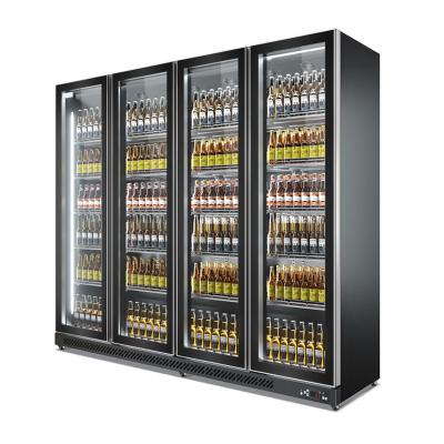 China Commercial High Quality Single-temperature Beer Display Refrigerator Transparent Glass Doors Refrigerator Drinks Cooler for sale