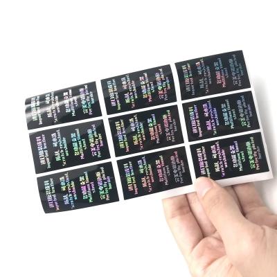 China Holographic Logo Stickers Decorative Custom Printed Waterproof / Holographic High Quality Permanent Vinyl Laser Cut Sticker for sale