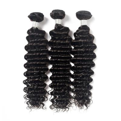 China Top Deep Wave 10A Remy Indian Virgin Human Hair Body Wave Weave One Bundle Natural 1B Color Deep Curls Indian Raw Hair Extension for sale