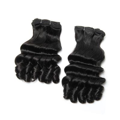 China FUMI Wholesale Funmi Hair Double Pulled Virgin Cuticle Lined 12A Grade Surf Hair Extension Bundles for sale