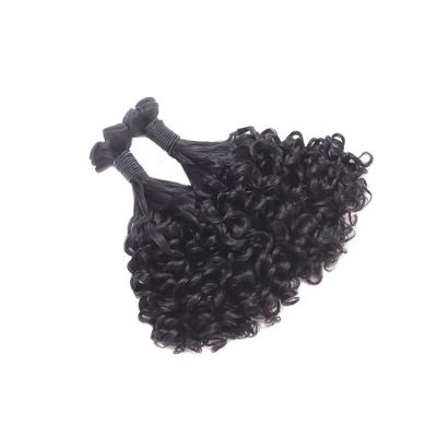 China FUMI Double Drawn Pissy Curl 100% Virgin Funmi Raw Material Romance Curly Hair for sale