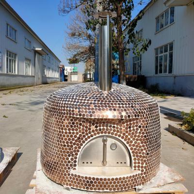 China Easy Clean Outdoor Commercial Pizza Oven Wood Fire Dome Clay Pizza Oven for sale