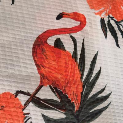 China Not fade by washing 100% polyester dispersion printed fabrics with pressing bubble for bed sheet for sale