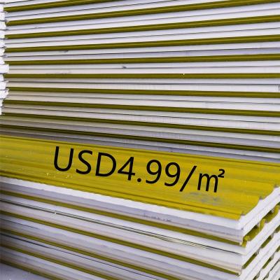 China Modern Sandwich Panel For Steel Insulated Roof And Wall Color EPS Sandwich Panel Sandwich Roof Panel for sale