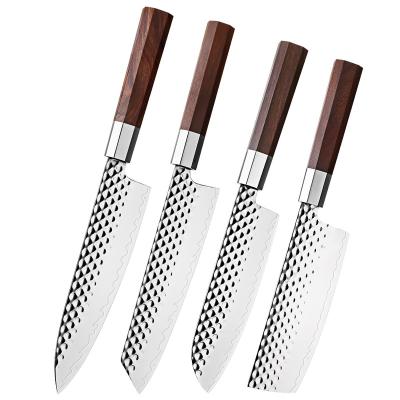 China Viable High Quality Kitchen Knives Sets Vegetable Chef Knife Sharp Cut Meat Utily Tools Hand Forged Three-Layer Compound Steel for sale