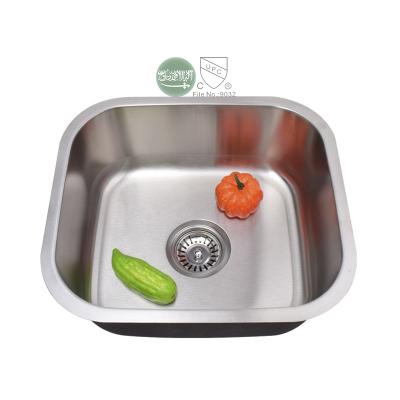 China Without Faucet Middle East Series Hot Selling Stainless Steel Pressed Sink, Household Kitchen Sink 440*390*180 for sale